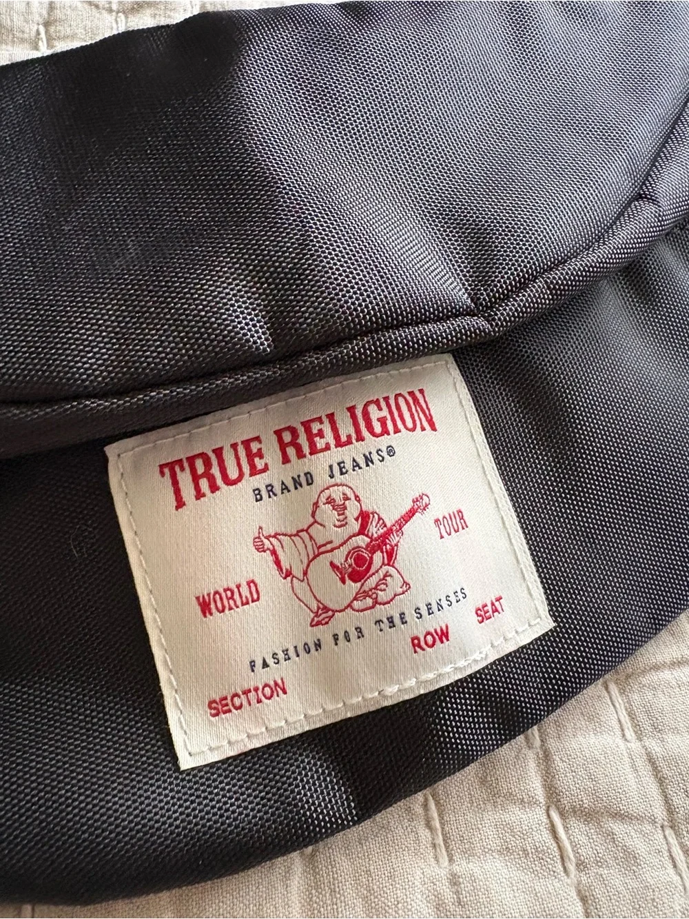 NWOT True Religion Black Fanny Pack
